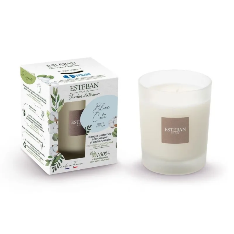 Lumanare Parfumata White Cotton - Esteban Paris Parfums - Image 1