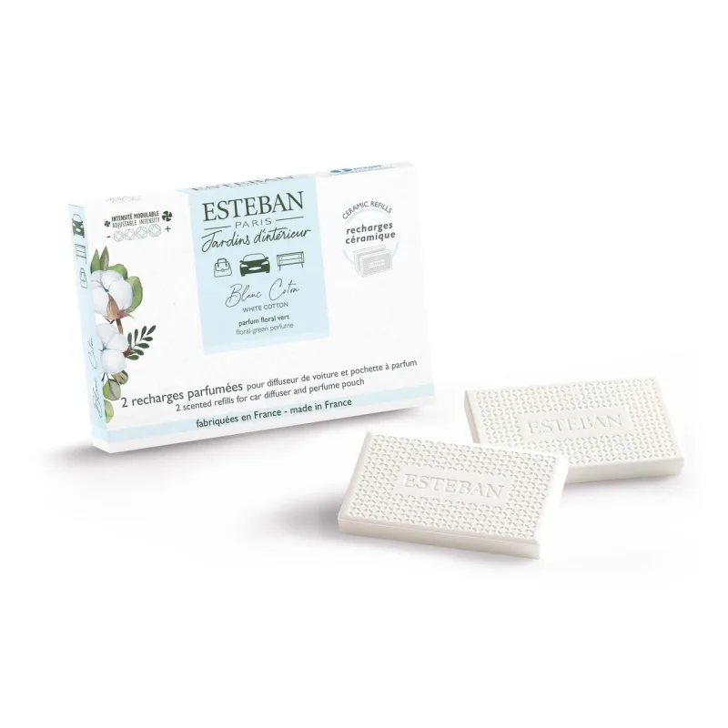 Refil parfumat pentru difuzor masina White Cotton - Esteban Paris Parfums - Image 1