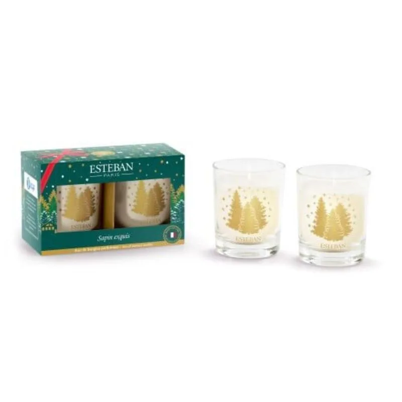 Set 2 lumanari parfumate mini 70g Exquisite Fir - Esteban Paris Parfums - Image 1