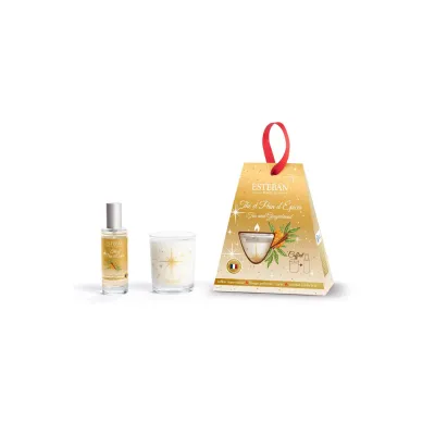 Set cadou spray si lumanare Gingerbread - Esteban Paris Parfums