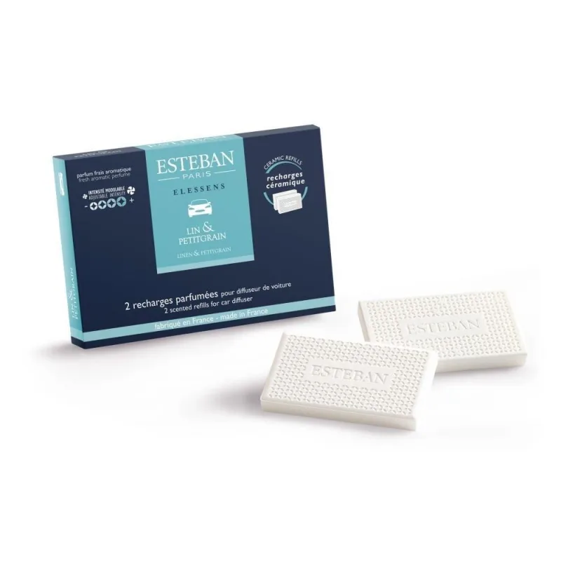 Refil parfumat pentru difuzor masina Linen&Petitgrain - Esteban Paris Parfums - Image 1