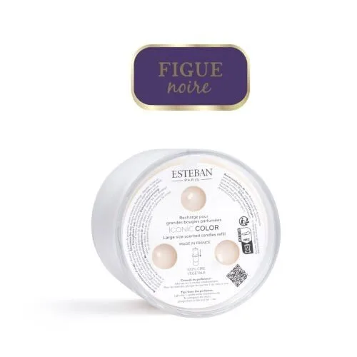 Rezerva  lumanare parfumata Iconic Color 400g  Figue Noire - Esteban Paris Parfums - Image 1