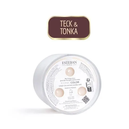 Rezerva  lumanare parfumata Iconic Color 400g  Teck&Tonka - Esteban Paris Parfums - Image 1