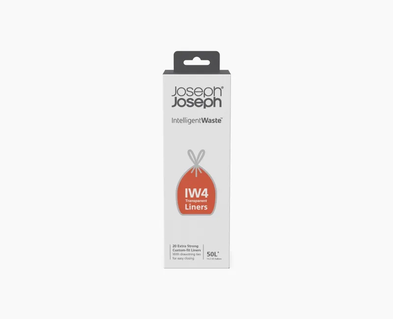 Set 20 Saci transparenti Iw4-50L Cos Gunoi sistem Compactare - JosephJoseph - Image 1