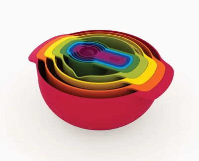 Nest Plus 9 Set Boluri cu Masuri Rosu - JosephJoseph