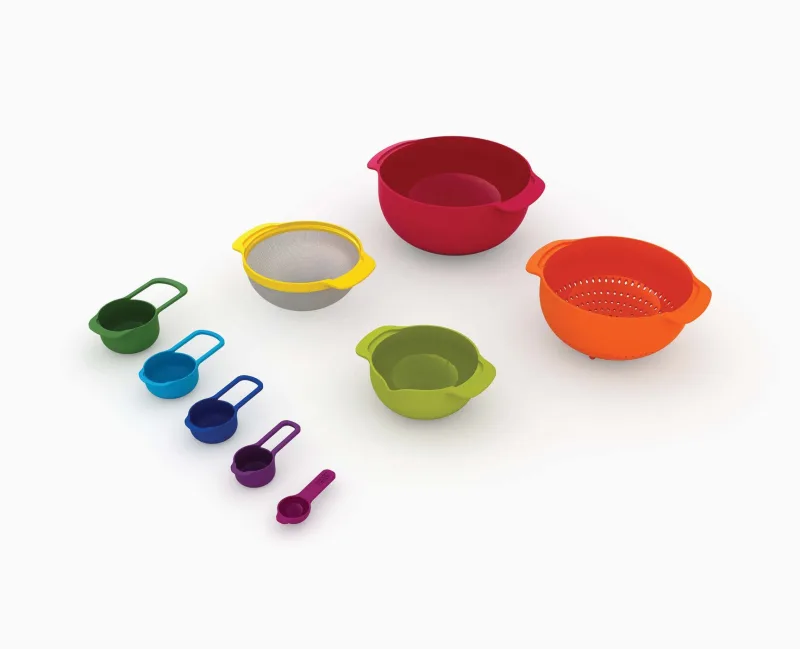 Nest Plus 9 Set Boluri cu Masuri Rosu - JosephJoseph - Image 2
