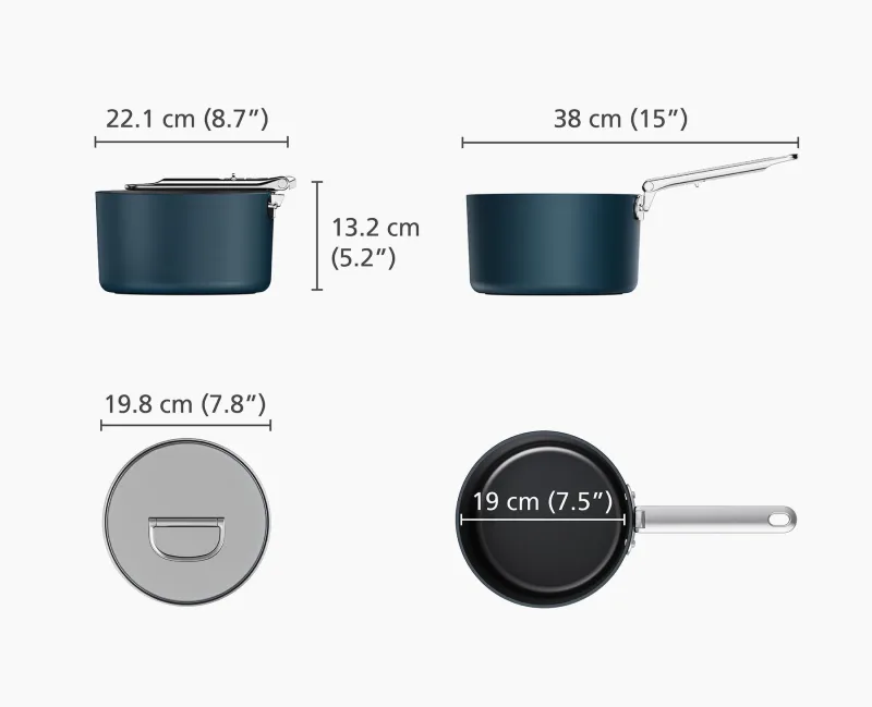 Cratita cu capac si maner pliabil 19cm Space - JosephJoseph - Image 4