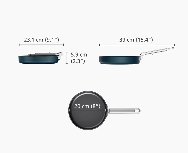 Tigaie cu maner pliabil 20cm Space - JosephJoseph - Image 4