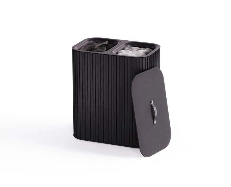 Cos de rufe 2 compartimente Tota Luxe 90L Negru - JosephJoseph - Image 1
