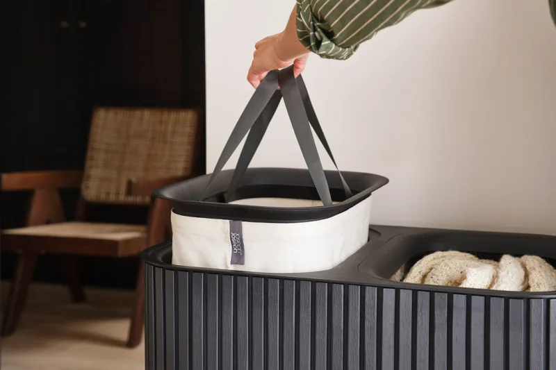 Cos de rufe 2 compartimente Tota Luxe 90L Negru - JosephJoseph - Image 3