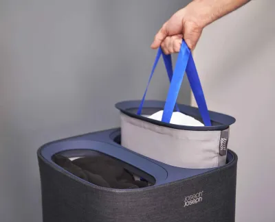 Cos pentru rufe 60L Tota Negru - JosephJoseph