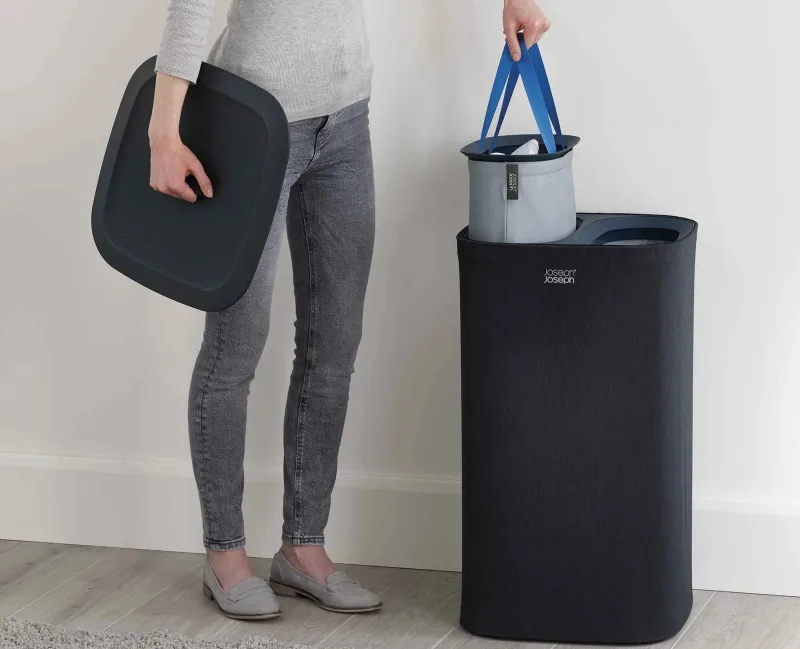 Cos pentru rufe 60L Tota Negru - JosephJoseph - Image 3