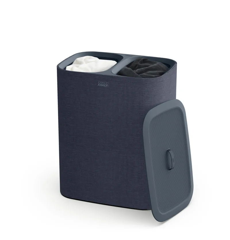 Cos pentru rufe 90L Tota Negru - JosephJoseph - Image 1