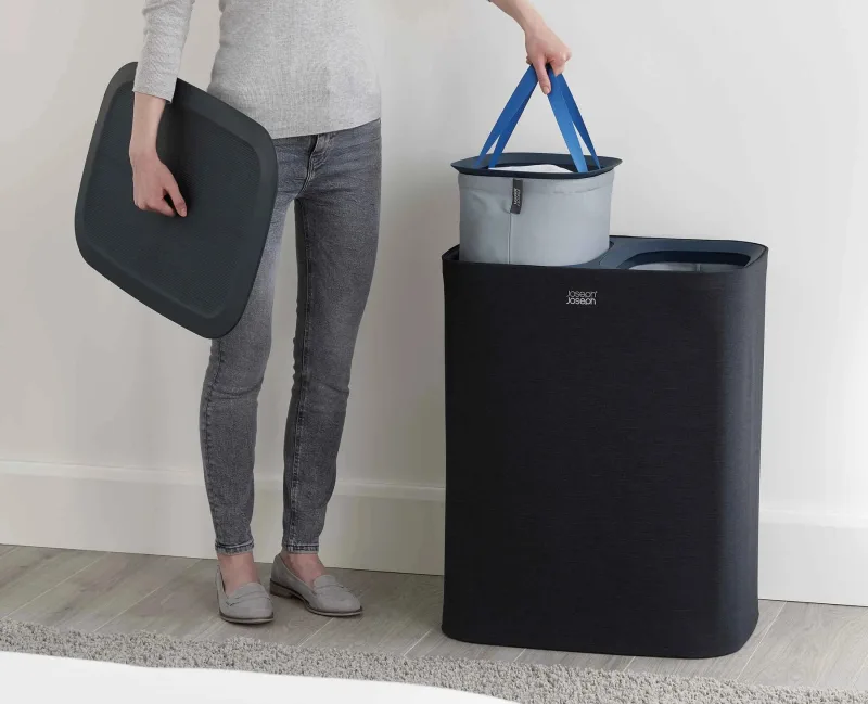 Cos pentru rufe 90L Tota Negru - JosephJoseph - Image 3