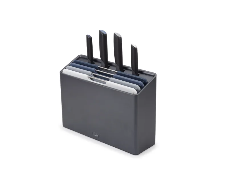 Set 4 tocatoare Folio Plus cu 4 cutite Graphite - JosephJoseph - Image 1