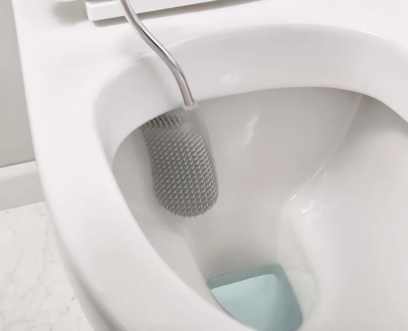 Perie Toaleta Flex silicone cu depozitare Gri/Al - JosephJoseph - Image 2