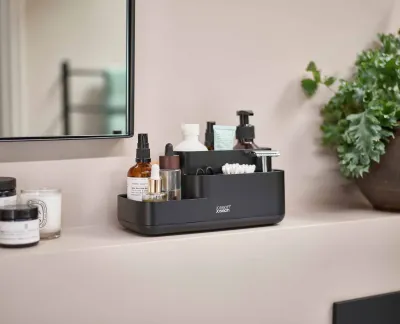 Organizator Accesorii Baie Easy-Store Negru - JosephJoseph