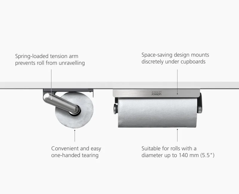 Suport pentru rola bucatarie montaj sub raft Roll Grip - JosephJoseph - Image 3
