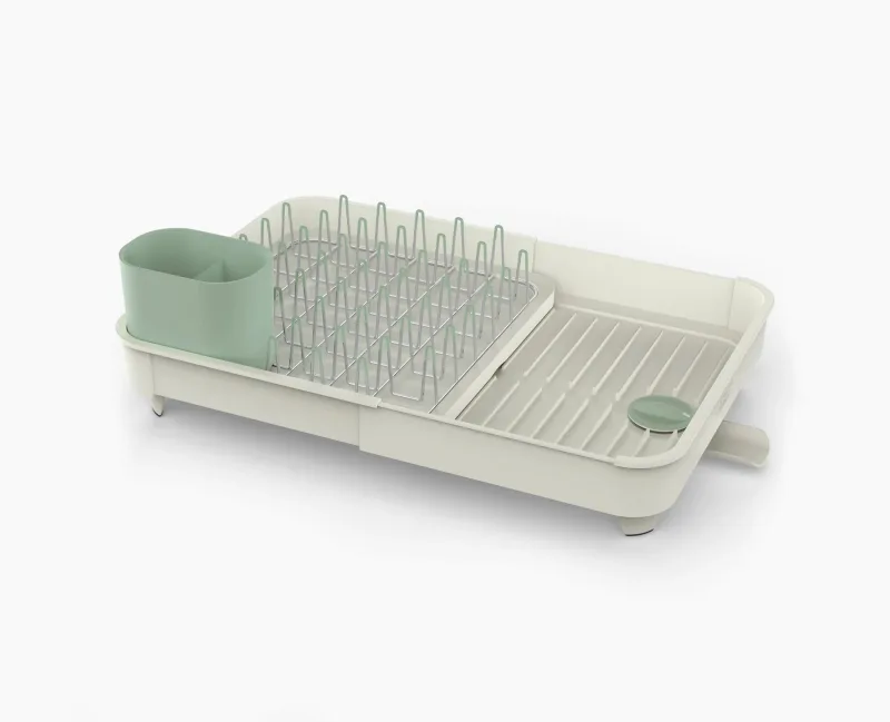 Uscator Vase Reglabil Light Stone/Verde Salvie - JosephJoseph - Image 2