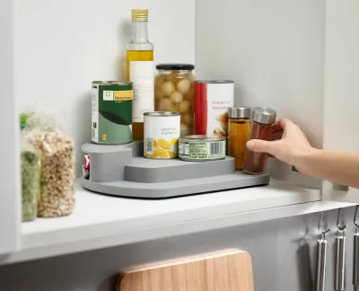 Organizator rotativ  borcane &amp; condimente Gri - JosephJoseph