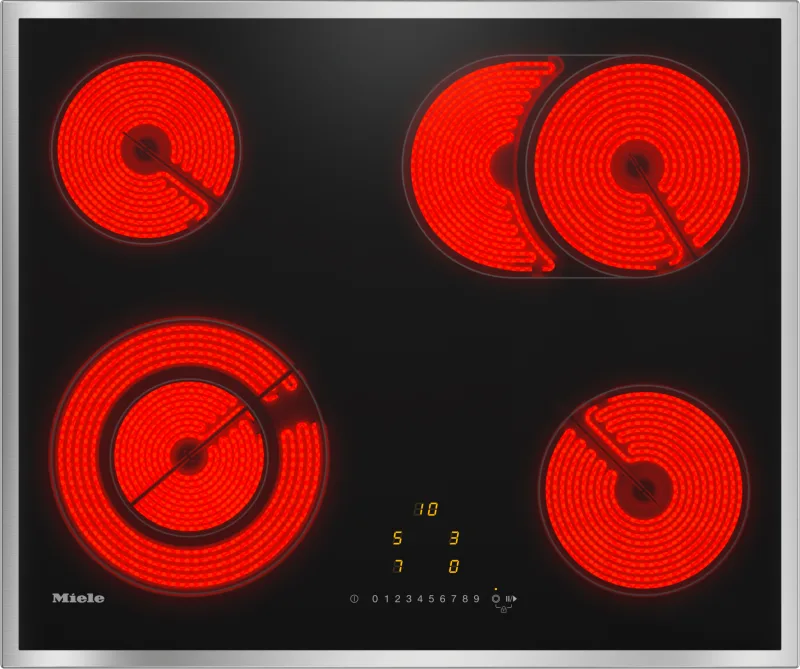 Plită electrică KM 6521 FR autonomă cu 1 zonă extinsă și 1 zonă Vario - Miele - Image 1