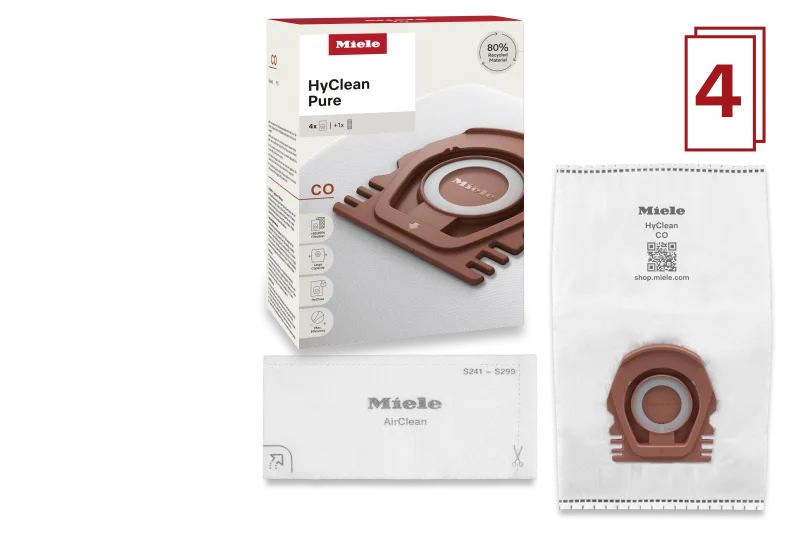 Saci de aspirator CO HyClean Pure cu 1 filtru AirClean - Miele - Image 2