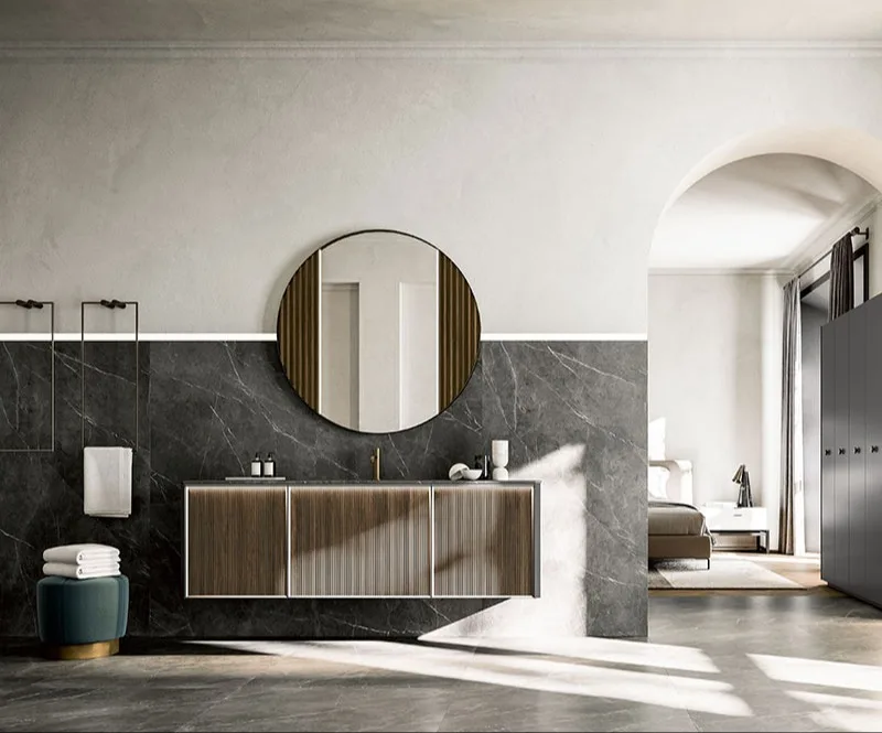 Baie suspendată Honey din sertare cu fronturi ramate