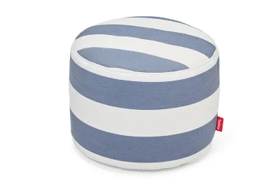 Taburet de exterior Fatboy Point Outdoor Stripe Ocean Blue