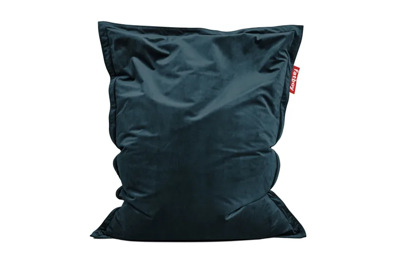 Fotoliu puf de interior Fatboy Original Slim Velvet Petrol - Image 1