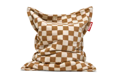 Fotoliu puf de interior Fatboy Original Slim Teddy Chess Almond Creme