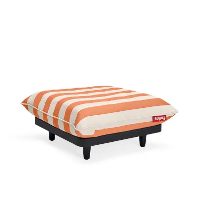 Taburet modular de exterior Fatboy Paletti Hocker Stripe Orange Creme