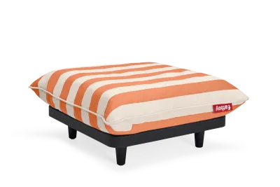 Taburet modular de exterior Fatboy Paletti Hocker Stripe Orange Creme