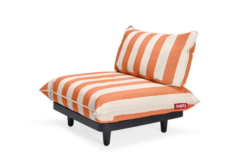 Scaun lounge modular de exterior Fatboy Paletti Seat Stripe Orange Creme - Image 10