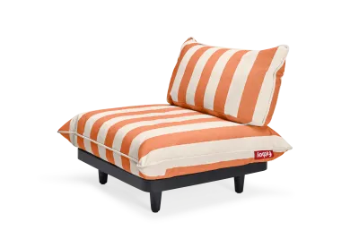 Scaun lounge modular de exterior Fatboy Paletti Seat Stripe Orange Creme