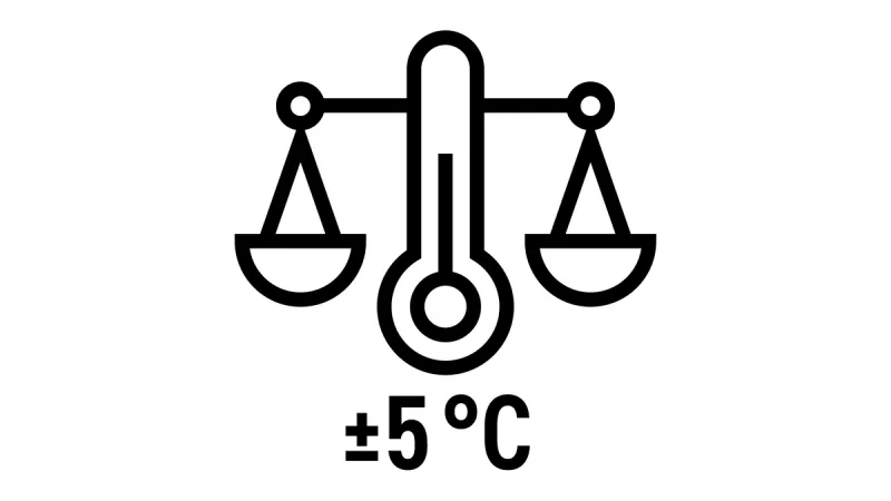 Stabilitatea temperaturii de ±5°C