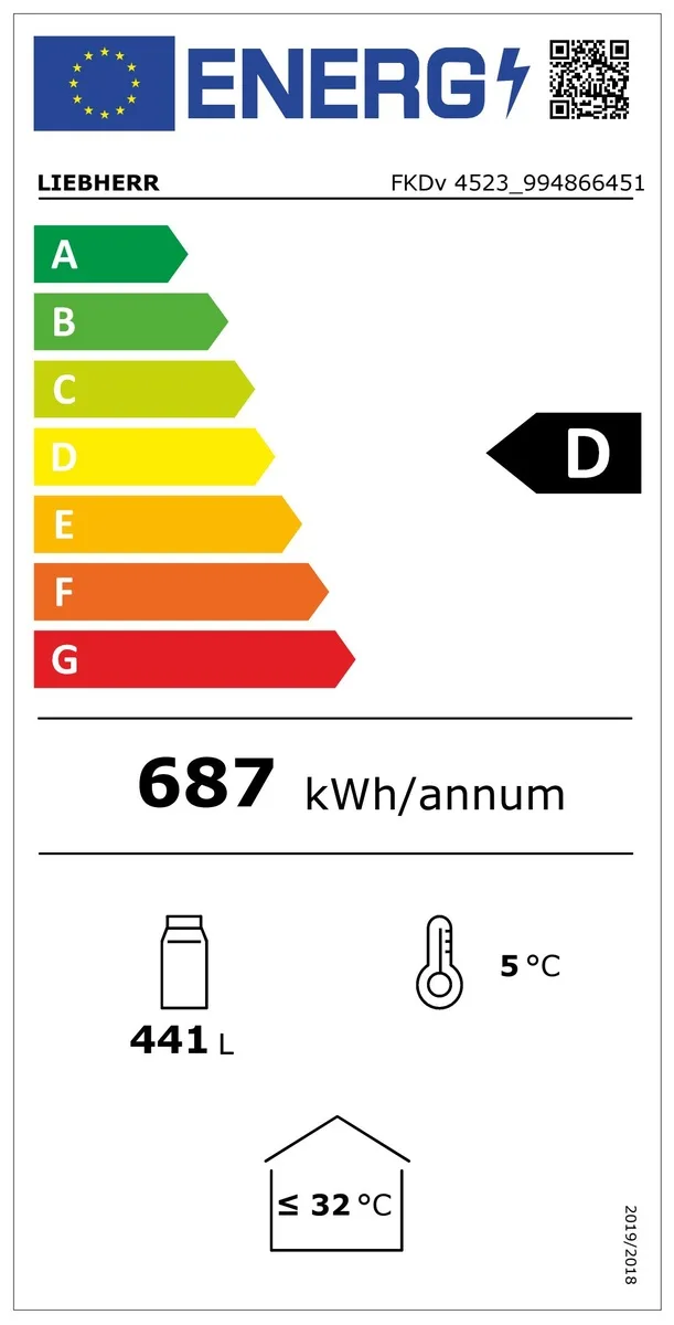 Frigider pentru băuturi FKDv 4523 PremiumPlus cu sistem de comandă electronică Liebherr - Image 2