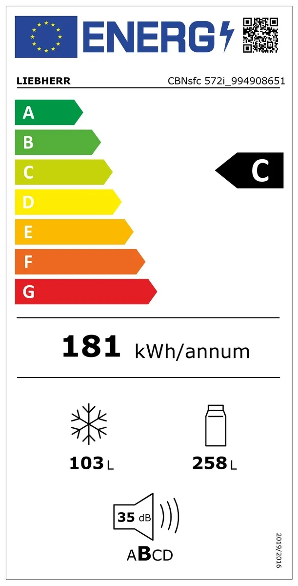 Combină frigorifică CBNsfc 572i plus BioFresh NoFrost Liebherr - Image 2