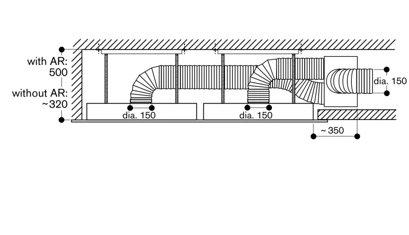 Ventilație de tavan seria 400, 80 cm Gaggenau - Image 13