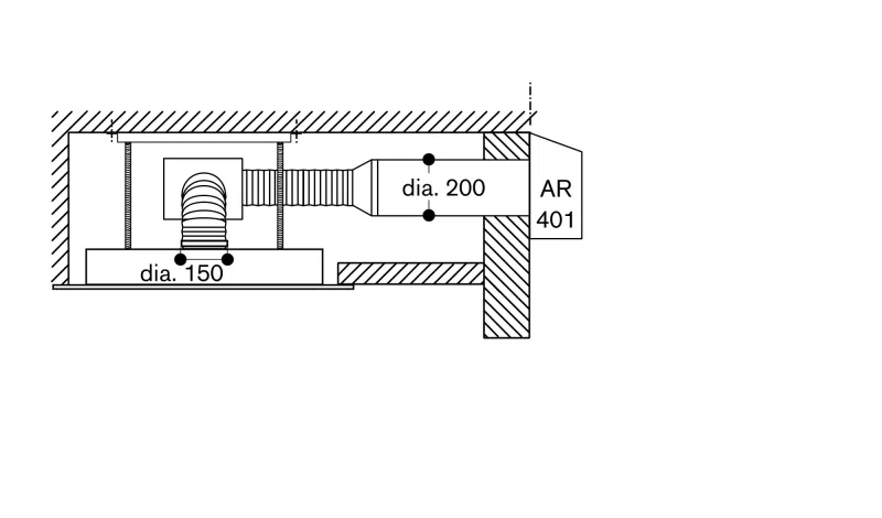 Ventilație de tavan seria 400, 80 cm Gaggenau - Image 15