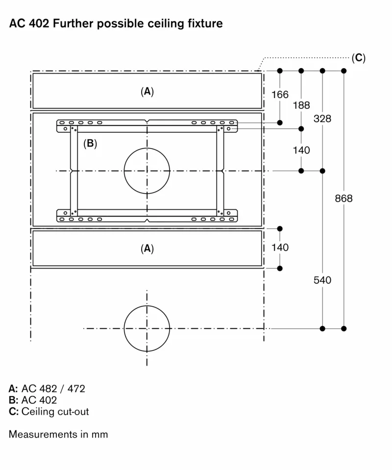 Ventilație de tavan seria 400, 80 cm Gaggenau - Image 6