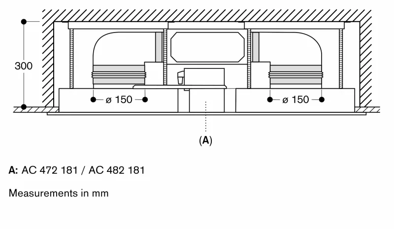Ventilație de tavan seria 400, 80 cm Gaggenau - Image 7