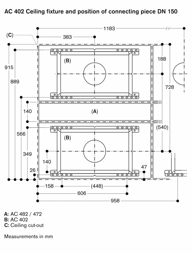 Ventilație de tavan seria 400, 80 cm Gaggenau - Image 8