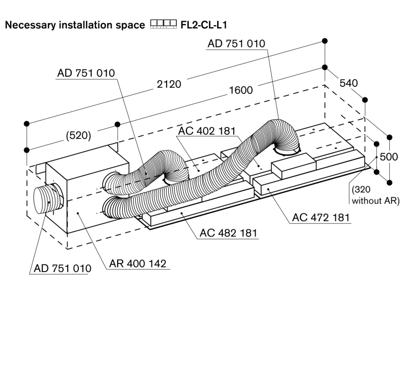 Ventilație de tavan seria 400, 80 cm Gaggenau - Image 10
