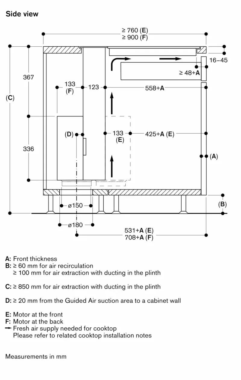 Ventilație de masă seria 200, 80 cm, montaj îngropat Gaggenau - Image 18