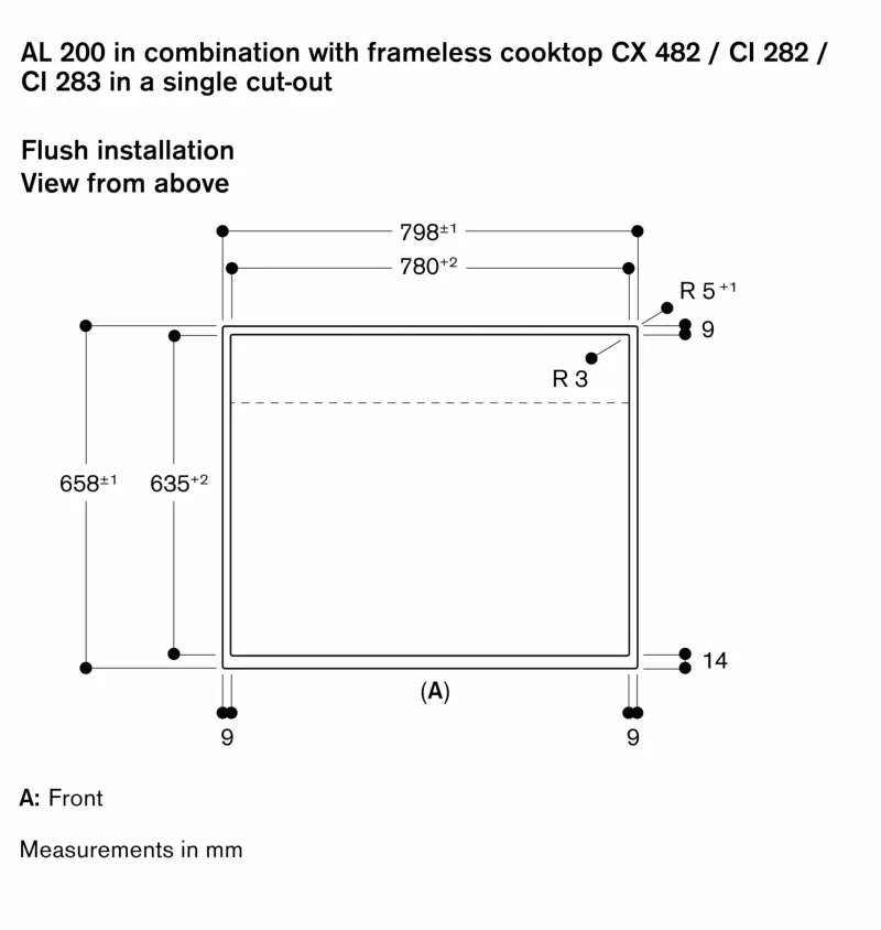Ventilație de masă seria 200, 80 cm, montaj îngropat Gaggenau - Image 9