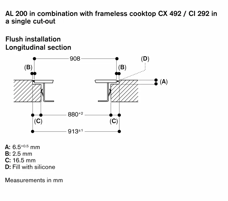 Ventilație de masă seria 200, 90 cm, montaj îngropat Gaggenau - Image 11