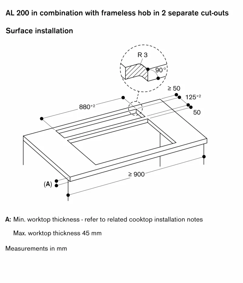 Ventilație de masă seria 200, 90 cm, montaj îngropat Gaggenau - Image 12
