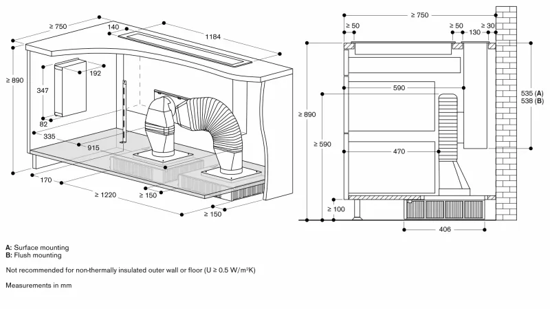 Ventilație de masă seria 400, 120 cm, oțel inoxidabil Gaggenau - Image 5