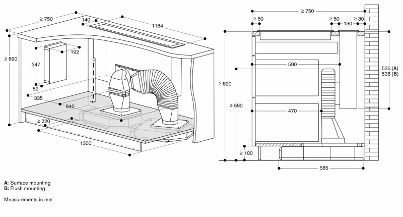 Ventilație de masă seria 400, 120 cm, oțel inoxidabil Gaggenau - Image 6