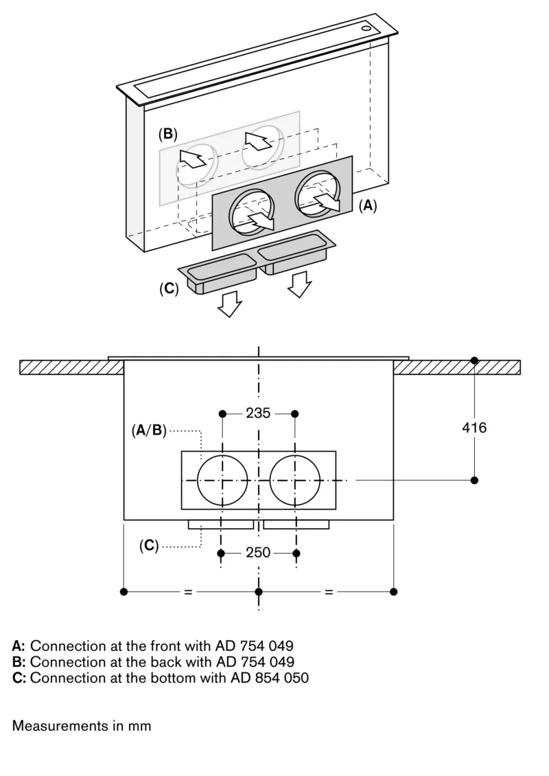 Ventilație de masă seria 400, 120 cm, oțel inoxidabil Gaggenau - Image 10